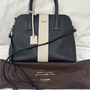 Kate Spade Black and Cream Satchel